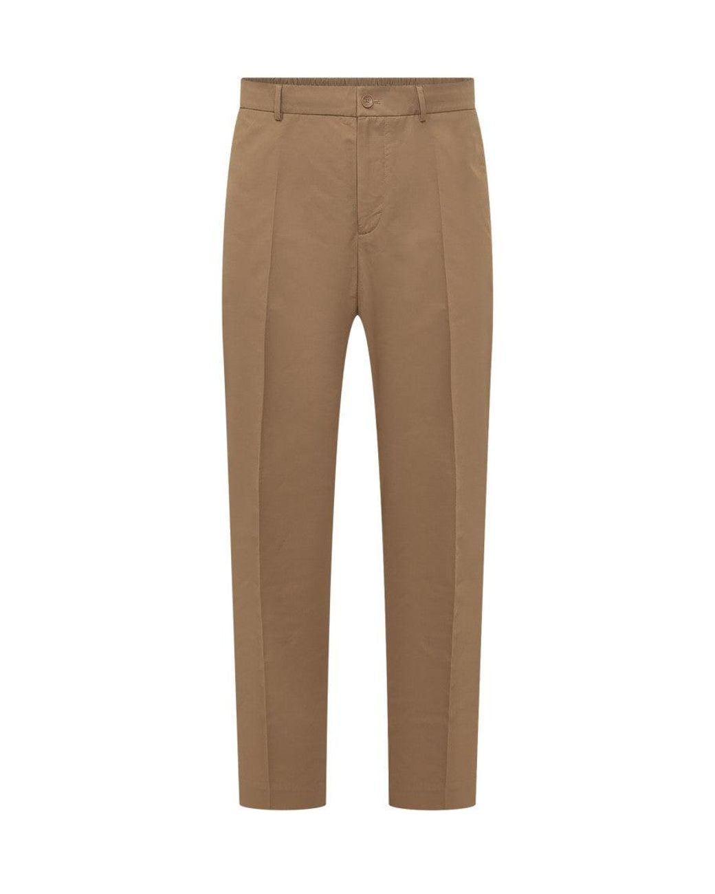 Moncler Natural Flat Front Pants for men
