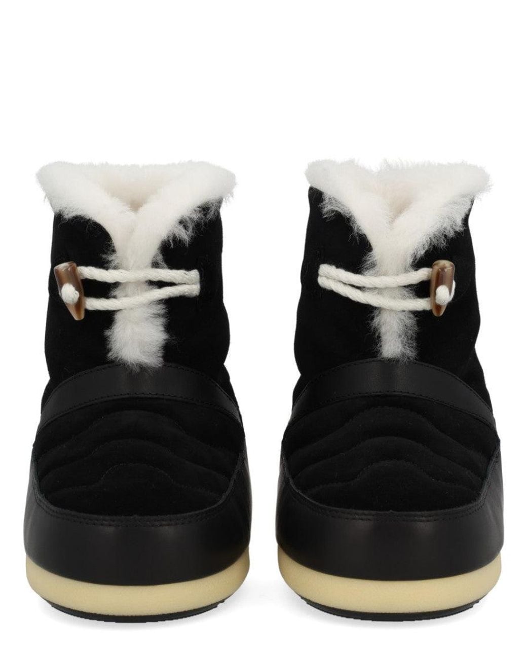 Moon Boot Black Solid Igloo Boots for men