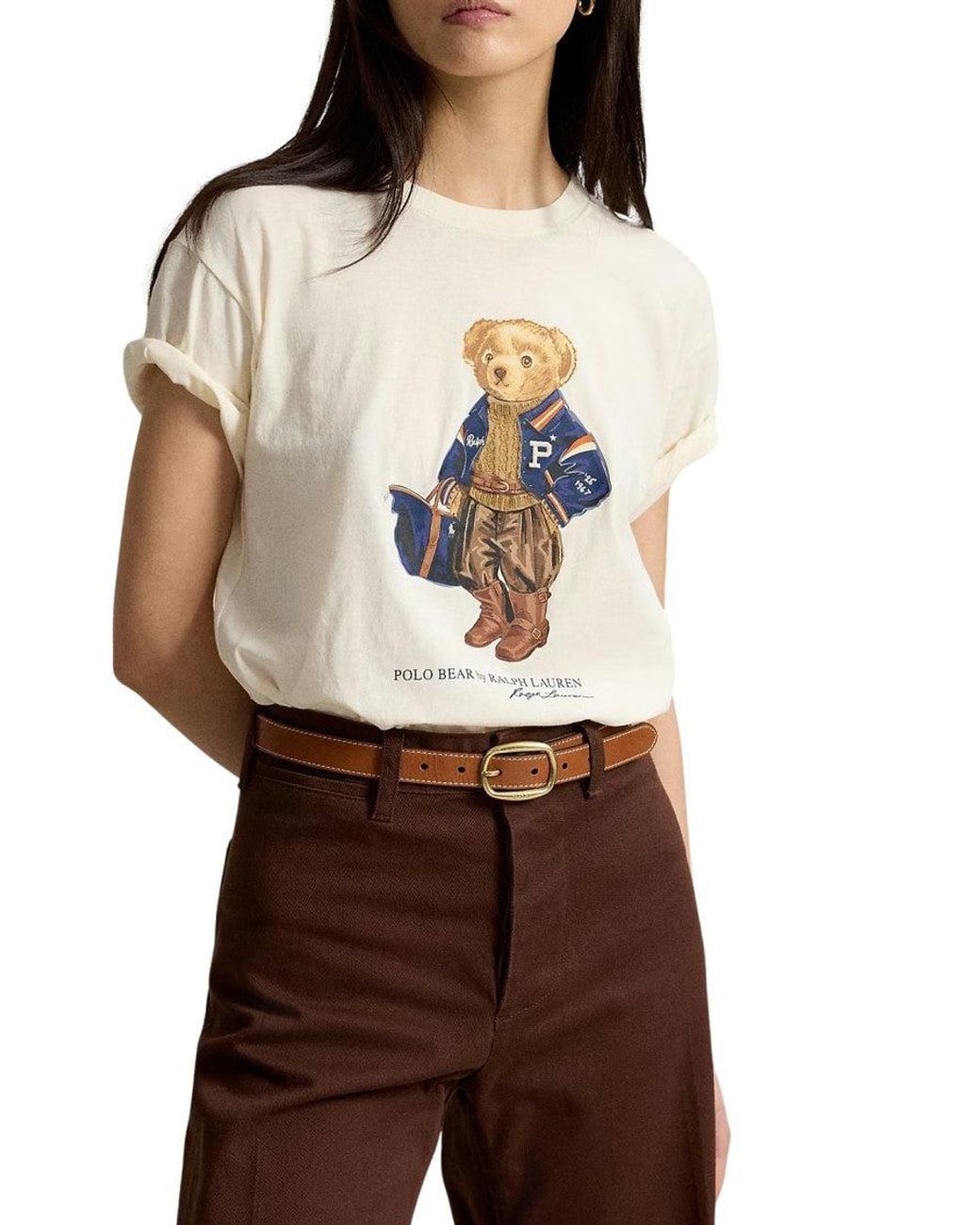 Polo Ralph Lauren White Graphic Crew Neck T-Shirt