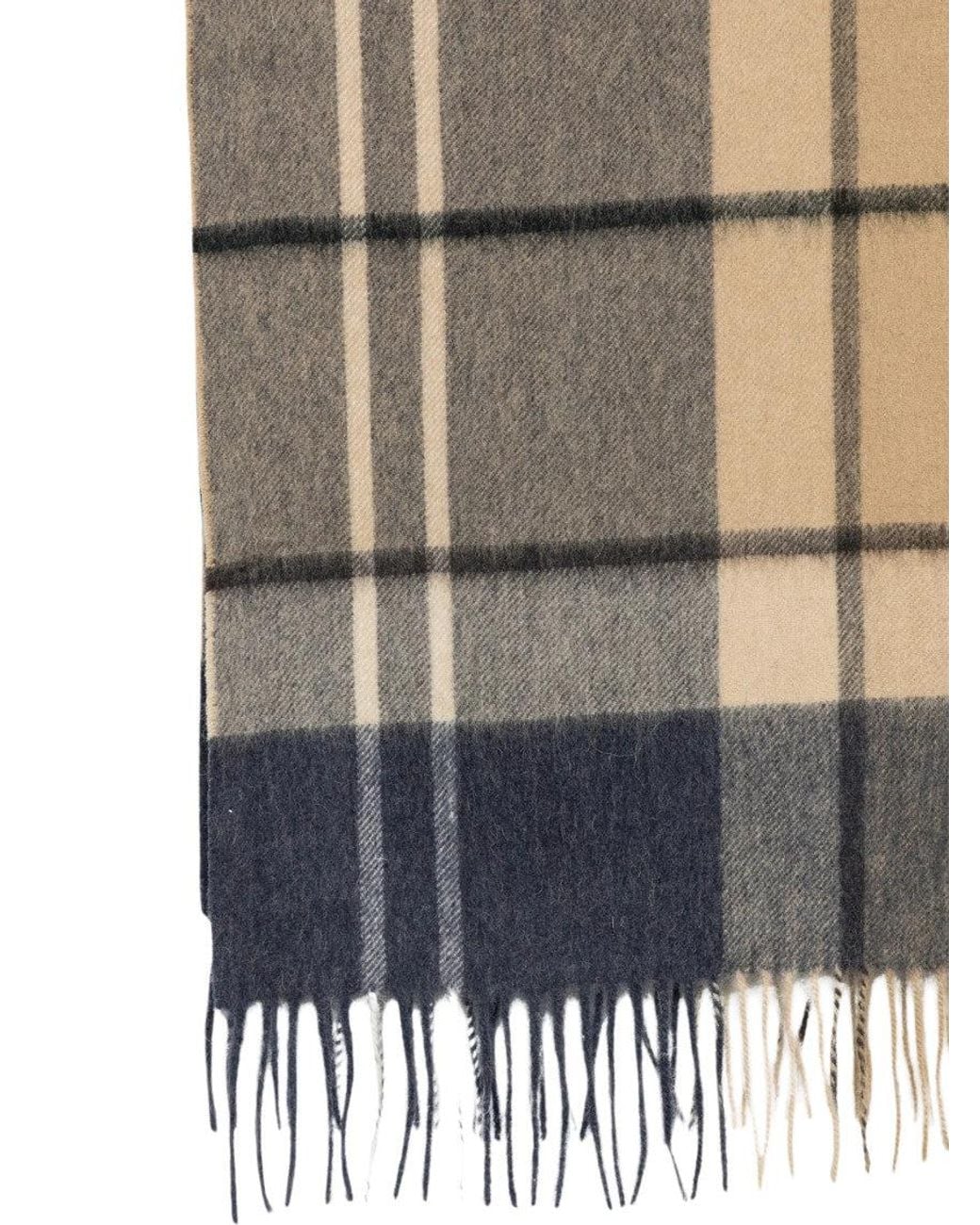 Barbour Brown Light Carrbridge Checks Scarf for men