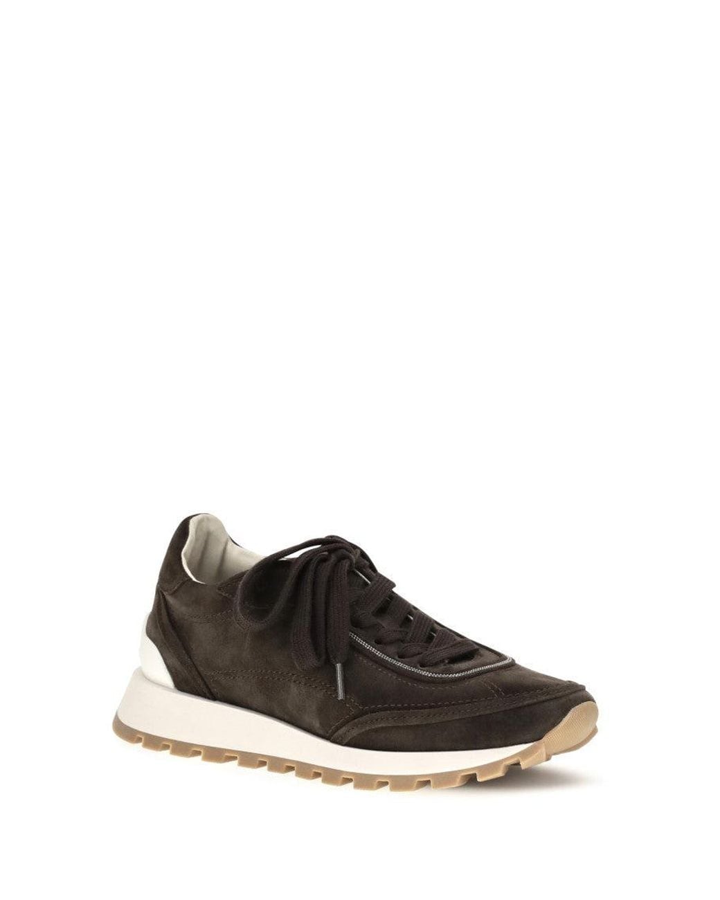 Brunello Cucinelli White Lace-Up Sneakers
