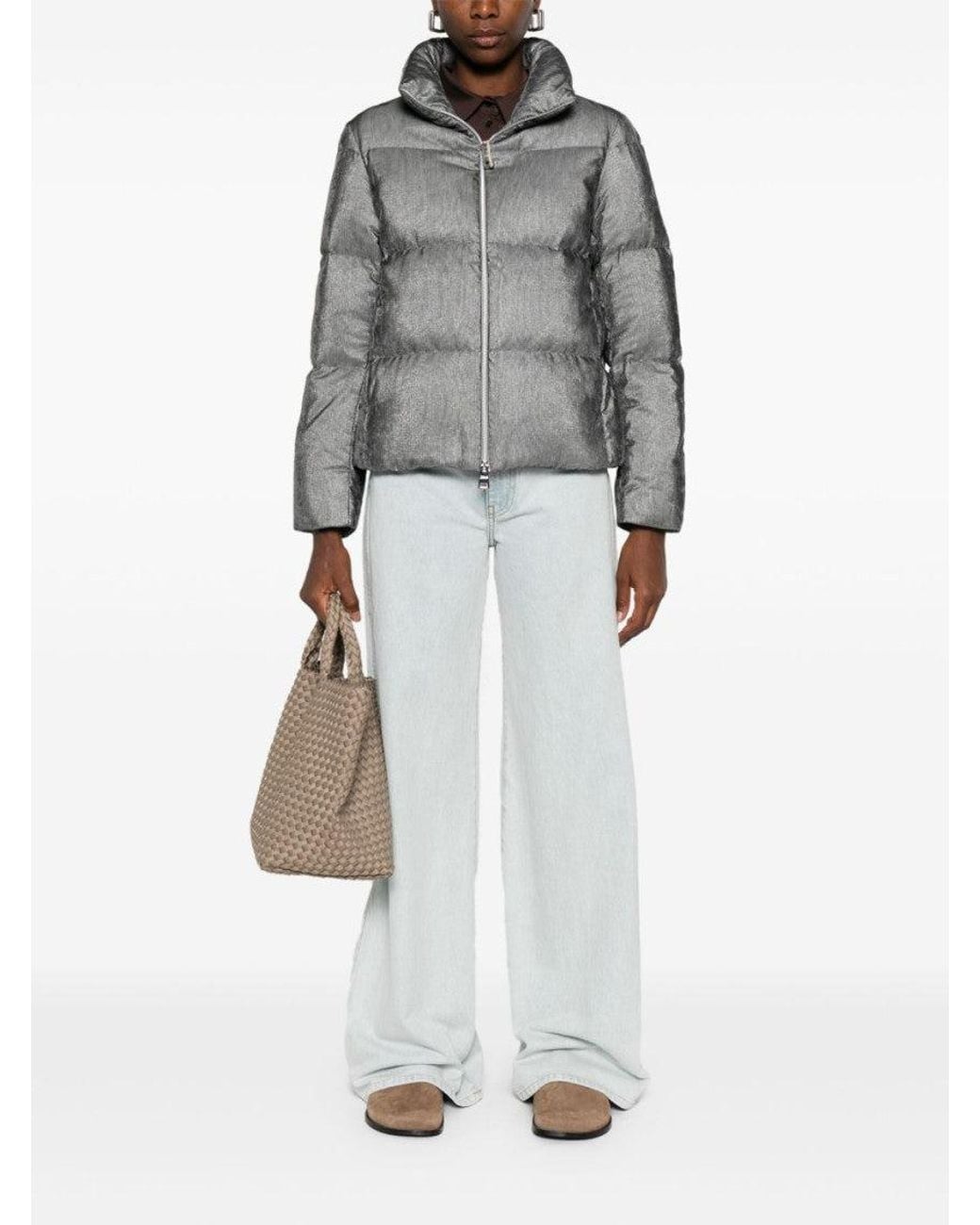 Herno Gray Quilted Jacket