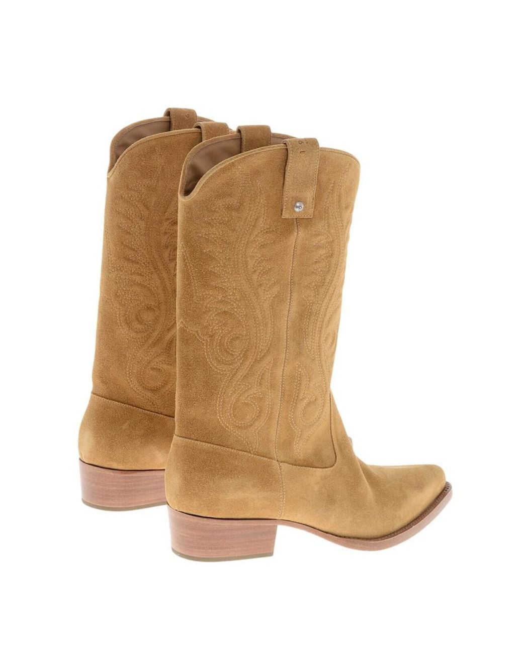 1989 STUDIO Brown Suede Texan Boots for men