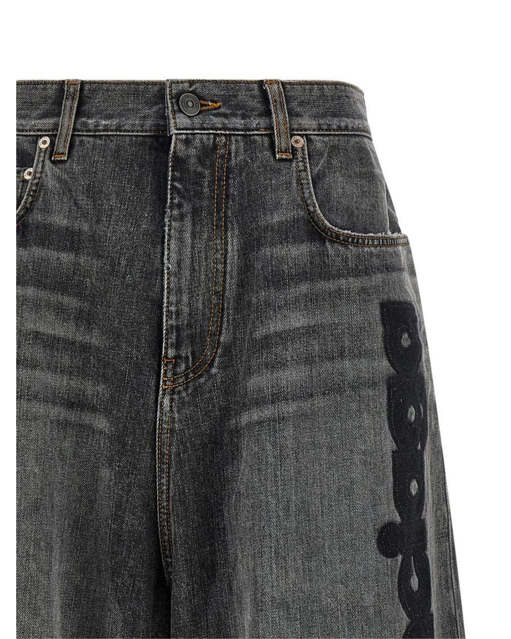 Balenciaga Gray 'Low Crotch Baggy' Jeans