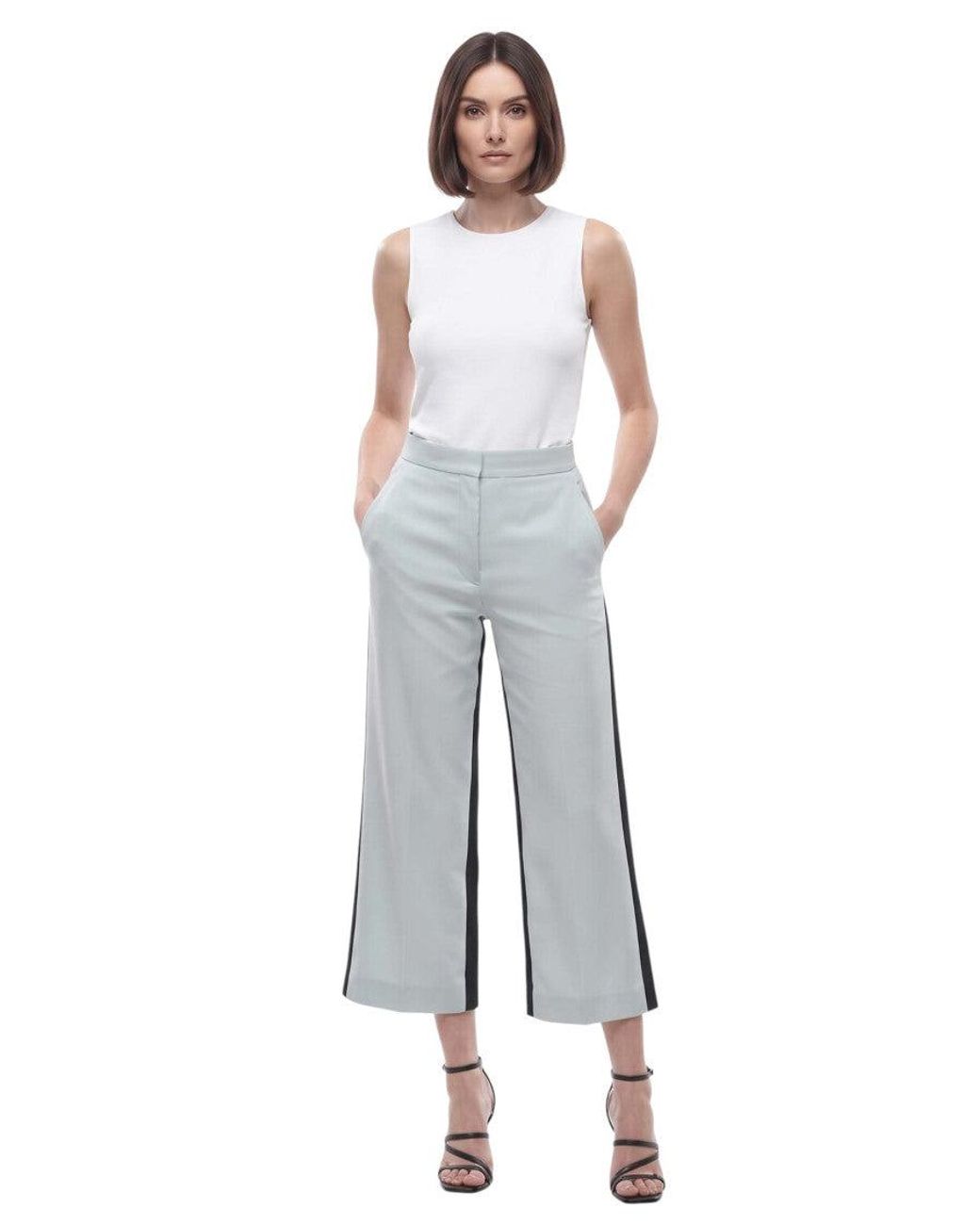 Stella McCartney Blue Flat Front Pant