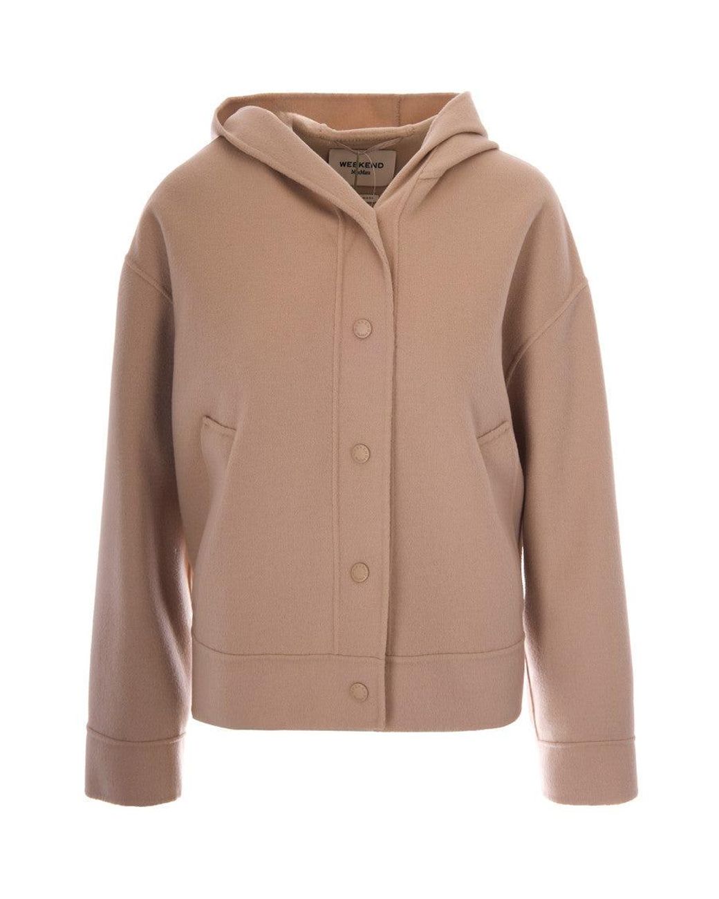 Weekend by Maxmara Brown Solid Hood Jacket