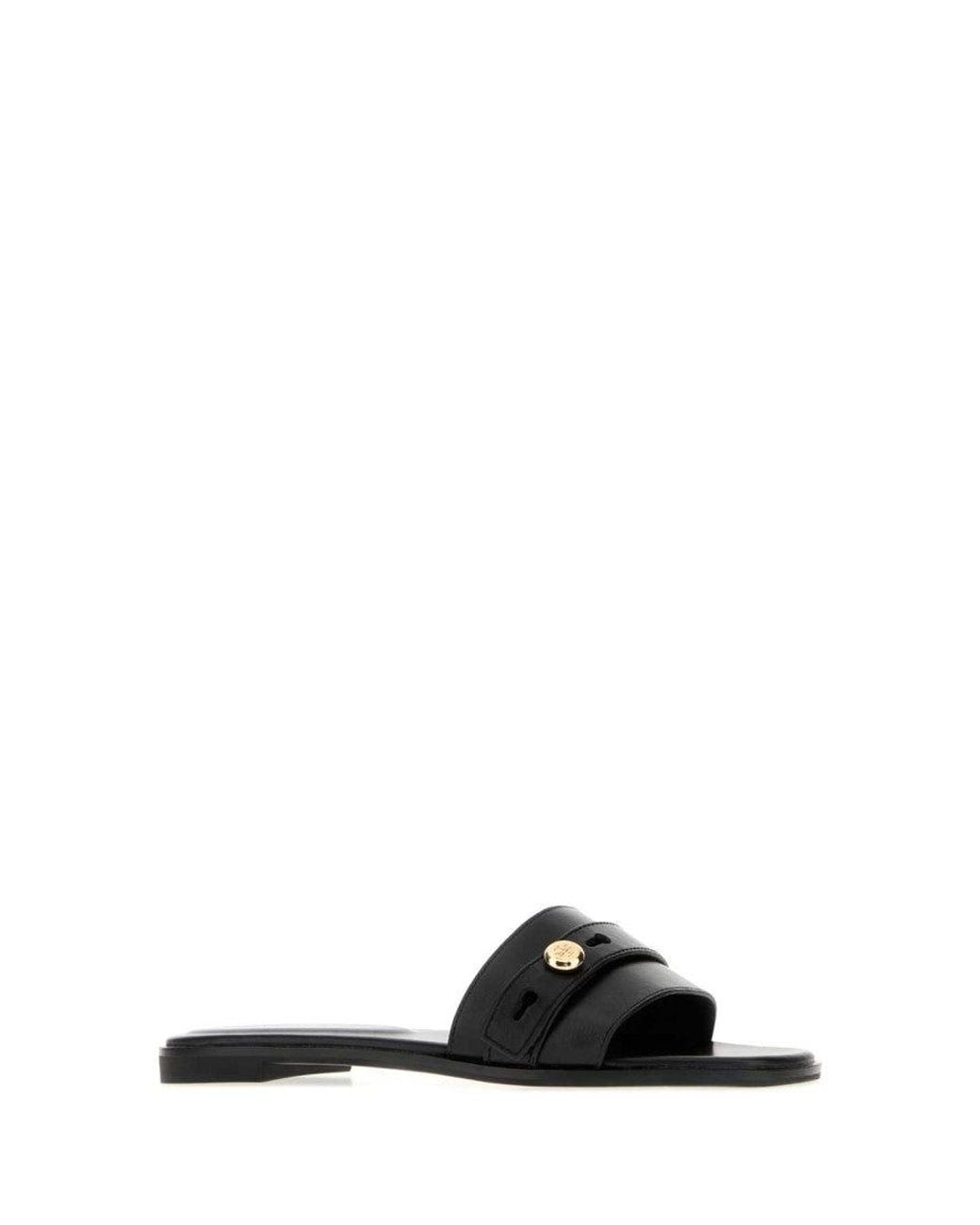 Tory Burch Black Romy Flats