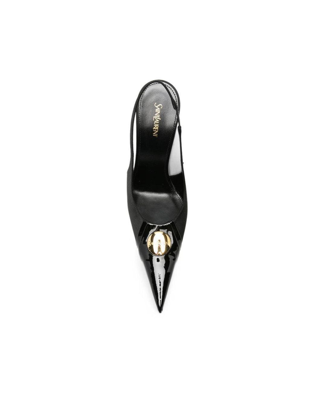 Saint Laurent Black Slingback Pumps
