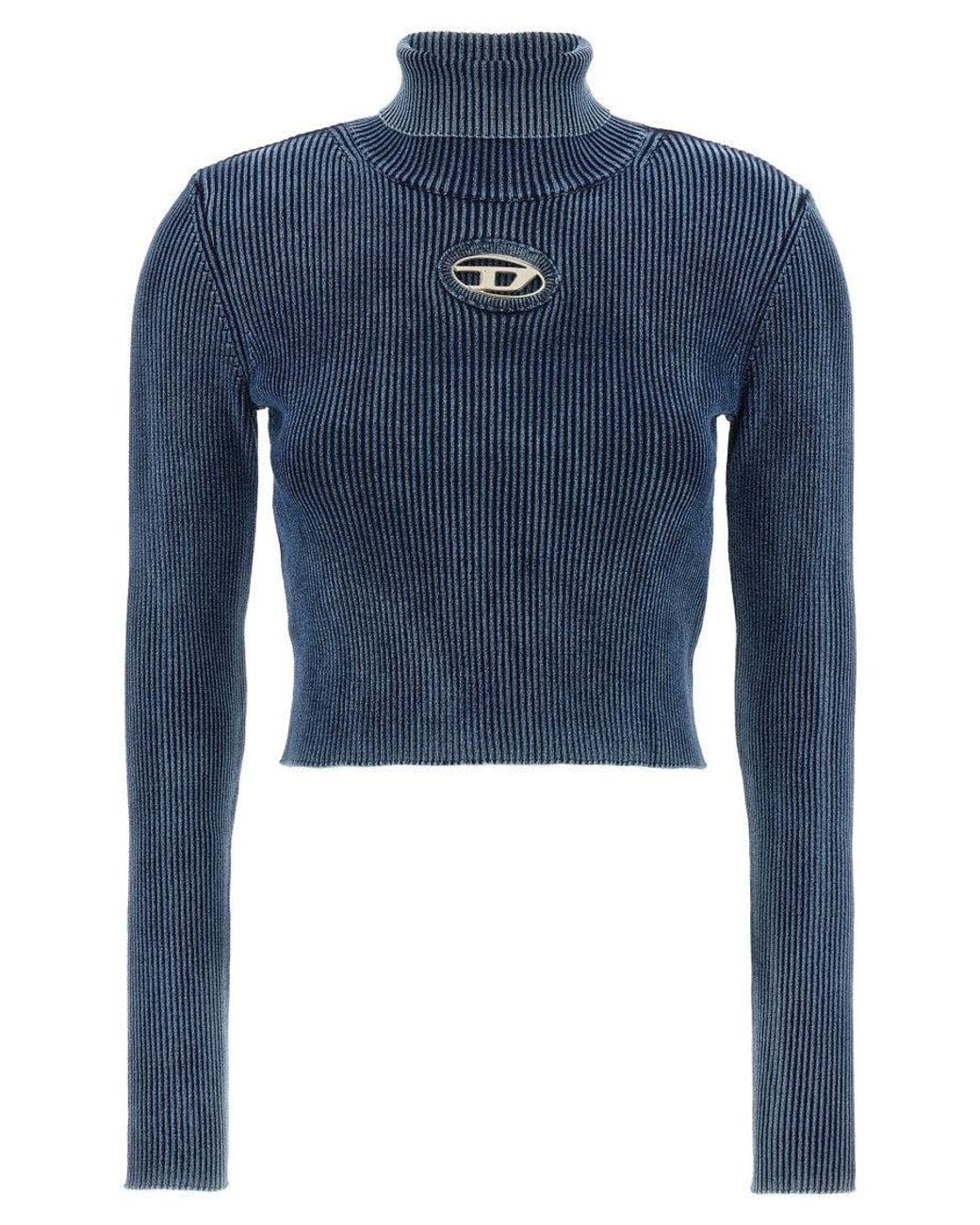 DIESEL Blue High Neck Sweater