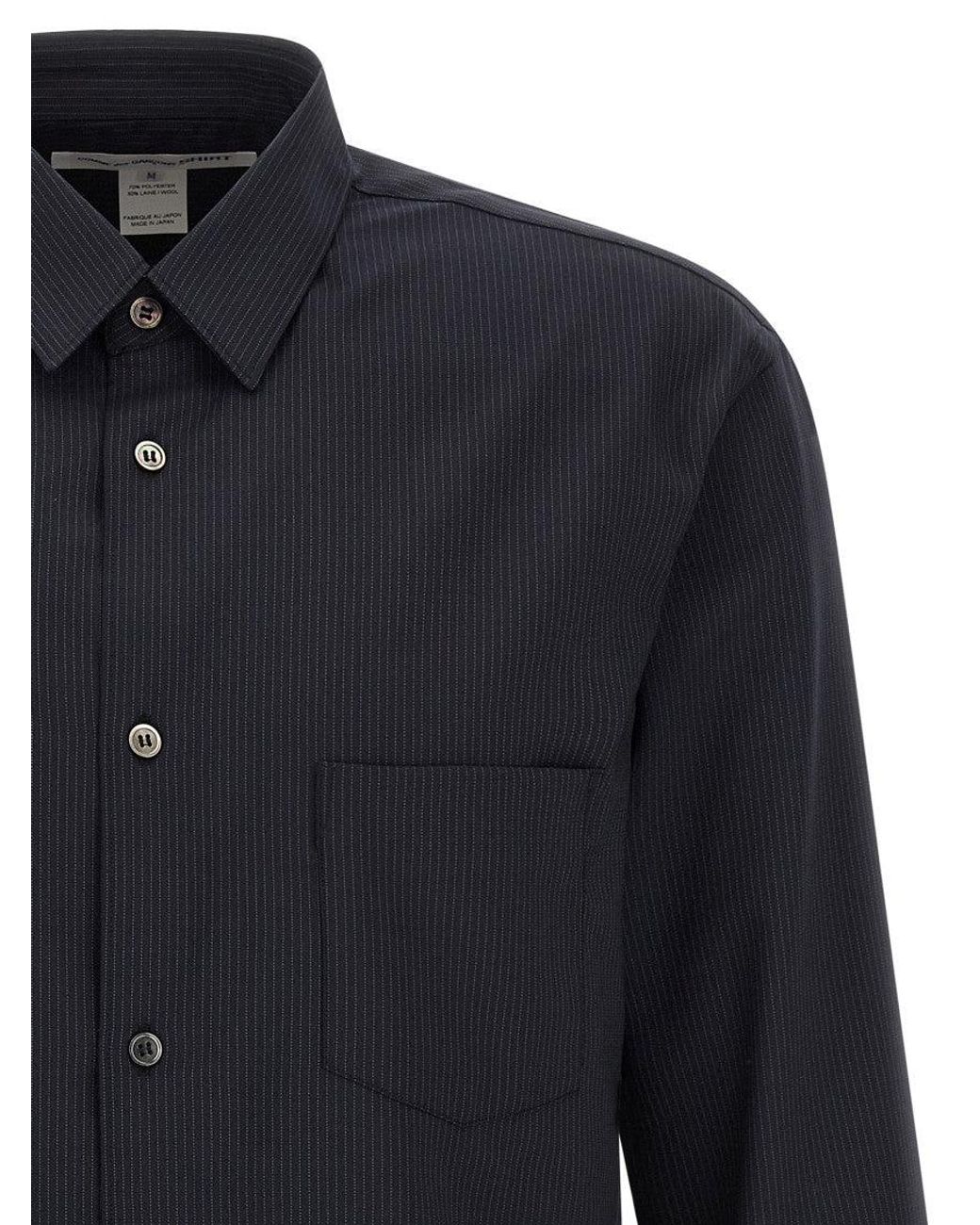 Comme des Garçons Blue Comme Des Garcons Shirt Pinstriped Shirt for men