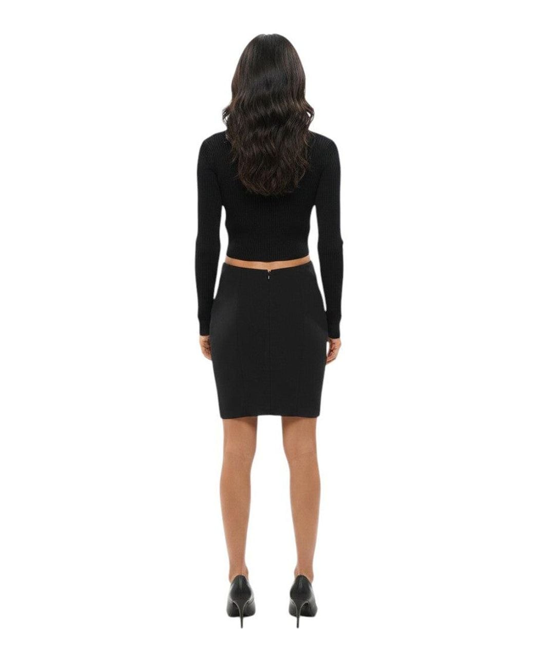 Balmain Black Above Knee Skirt