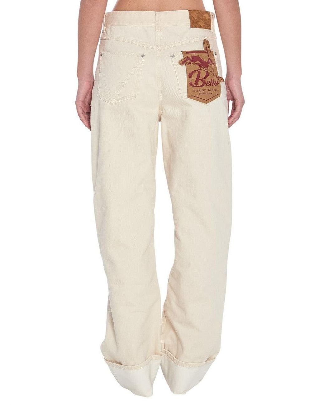 Bottega Veneta Natural Loose Mid Rise Jeans