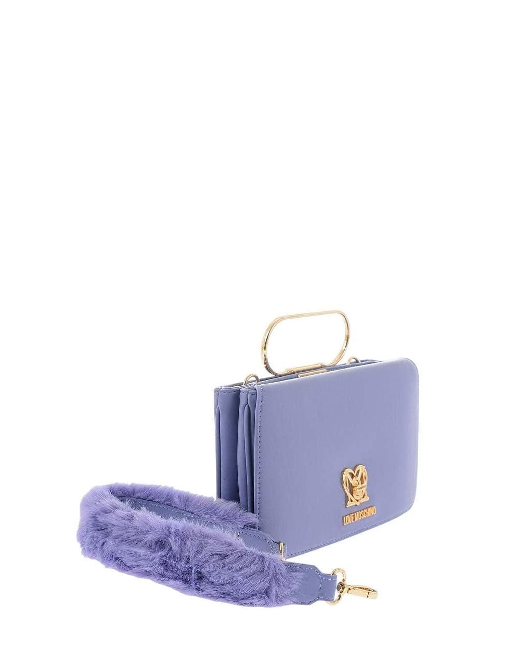 Love Moschino Purple Logo Small Shoulder Bag