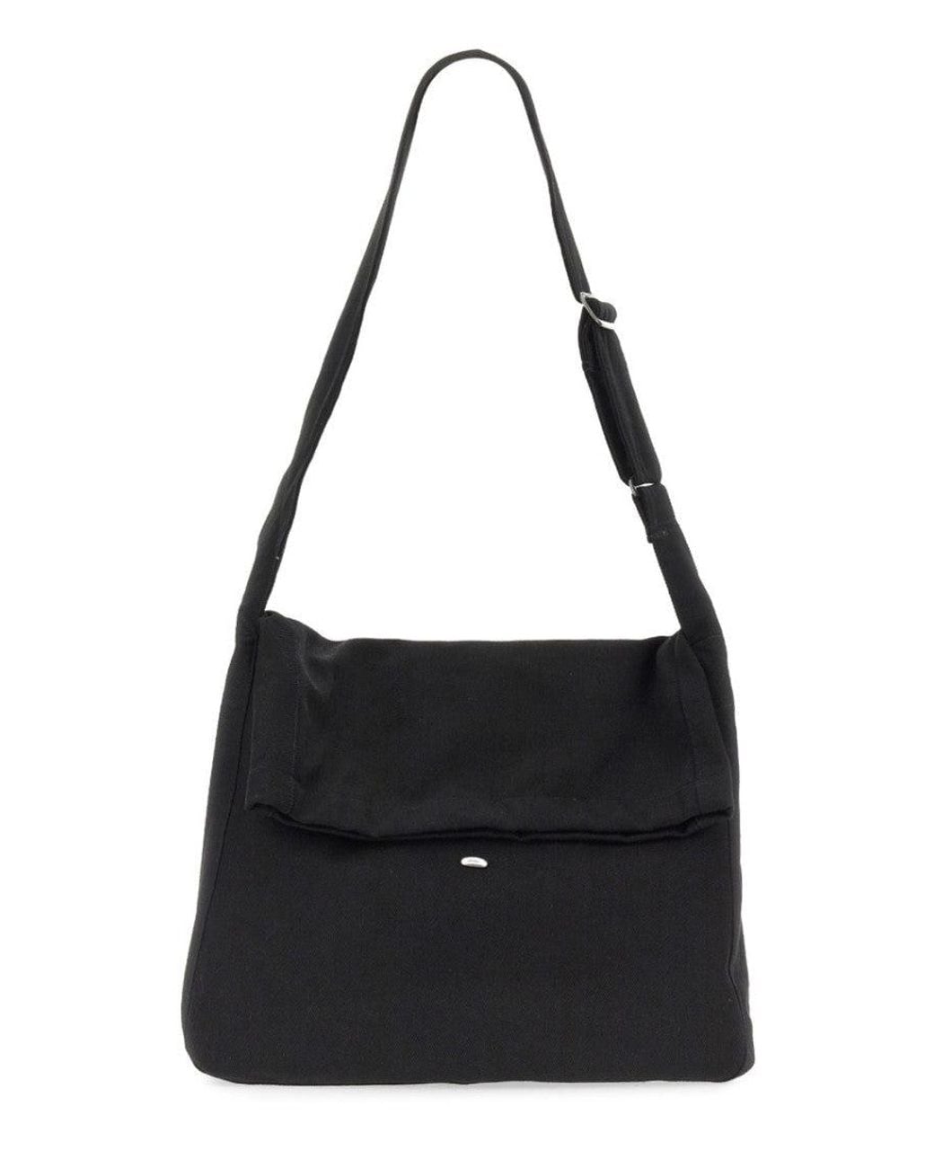 Our Legacy Black Textured Large Crossbody Bag for men