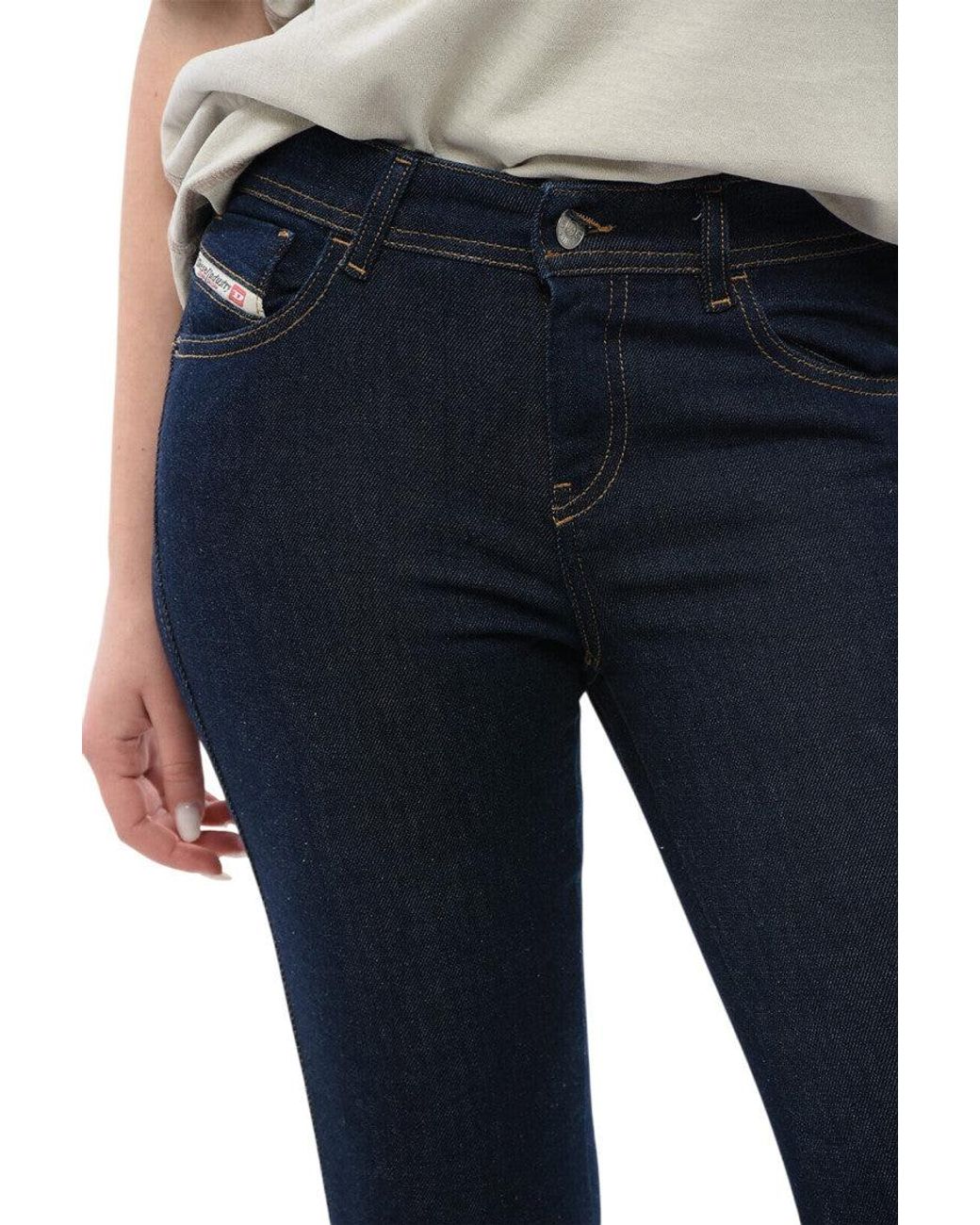 DIESEL Blue Skinny Mid Rise Jeans