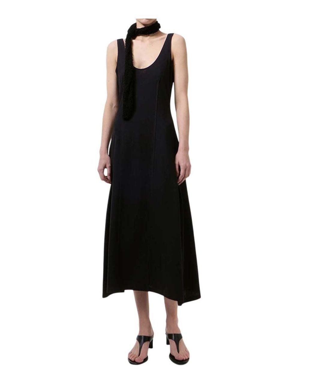 Our Legacy Black Round Neck Midi Dress