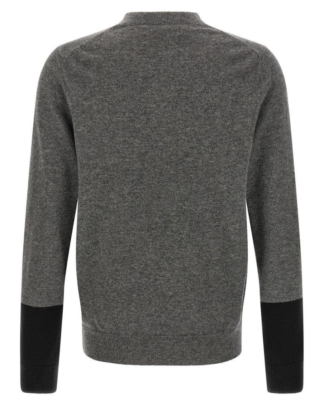 Comme des Garçons Gray Comme Des Garcons Shirt Color-Block Sweater for men