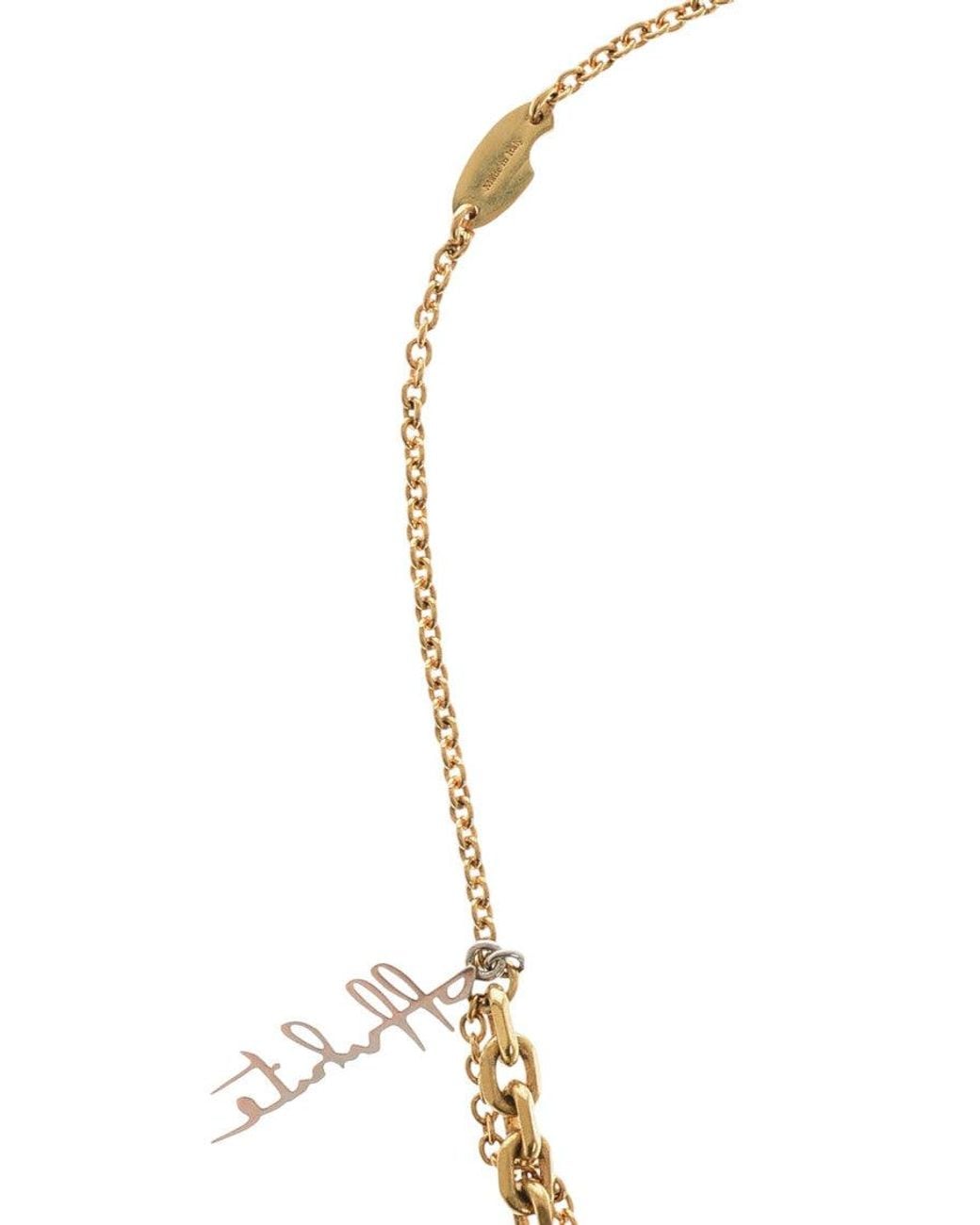 Off-White c/o Virgil Abloh White Golden Double Chain Necklace