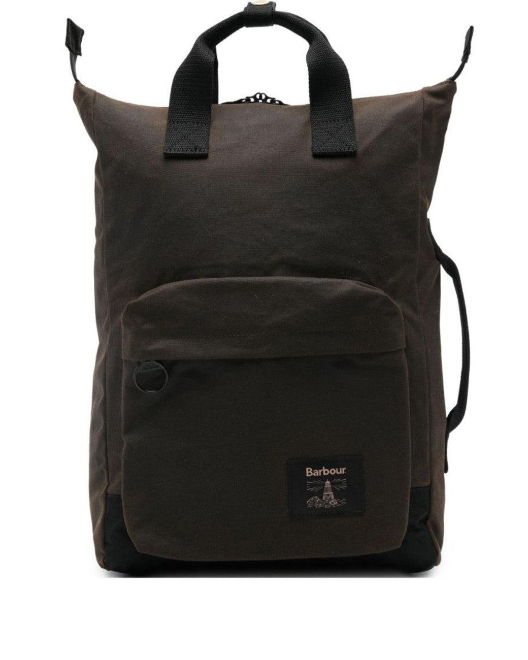 Barbour Black Field Wax Backpack for men