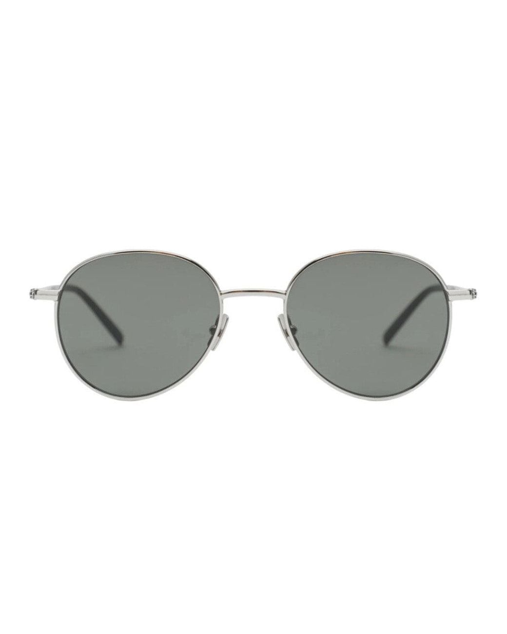 Saint Laurent Gray Round Sunglasses for men