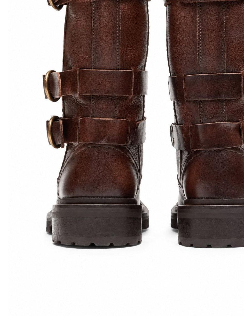 Golden Goose Deluxe Brand Brown Kurt Straps Boots