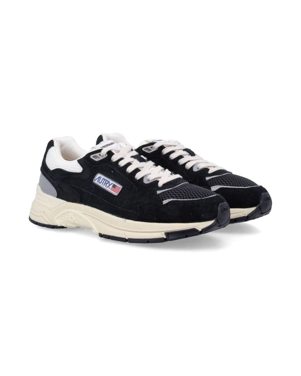 Autry Black Logo Hyperway Sneakers for men