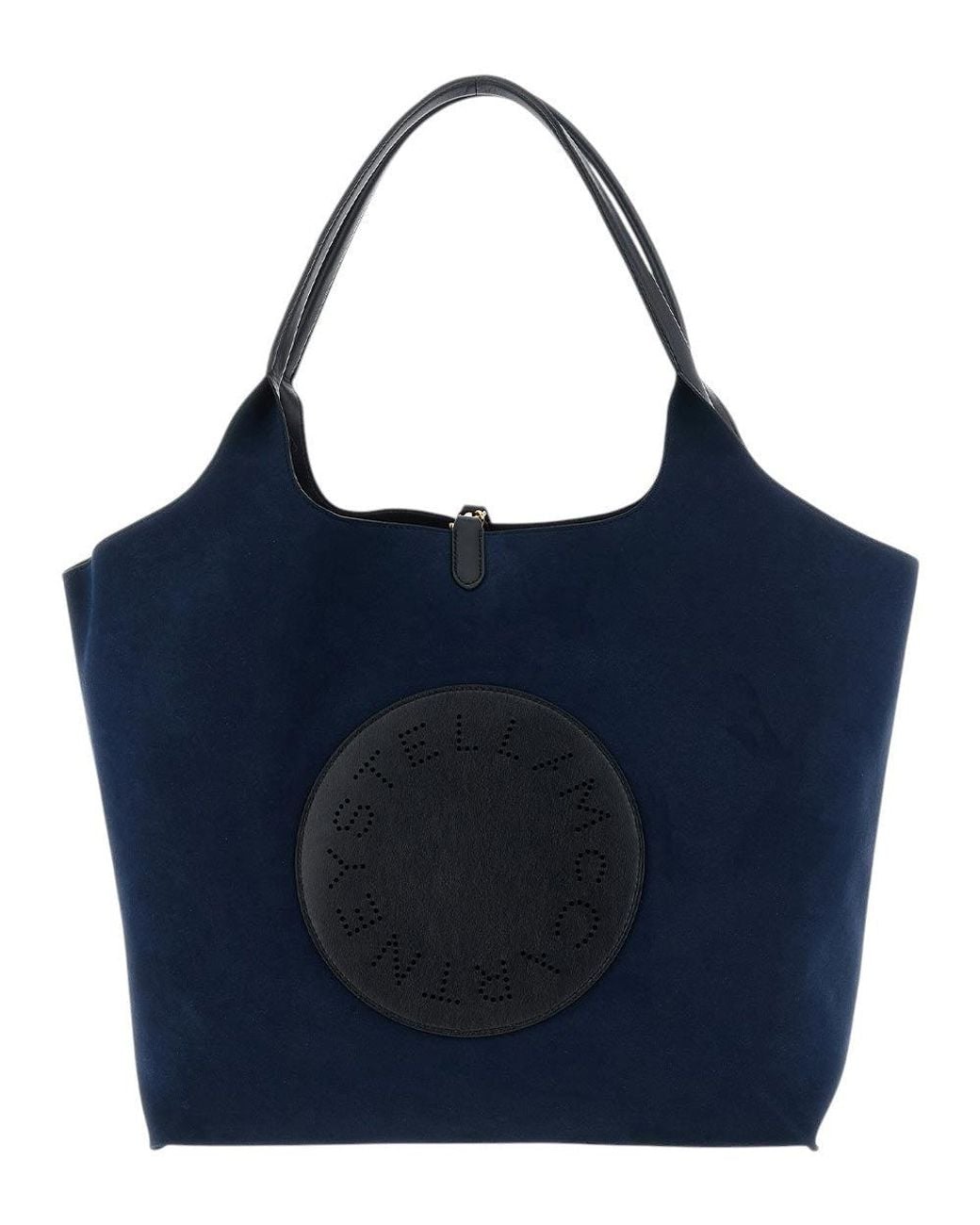 Stella McCartney Blue Logo Reversible Large Tote