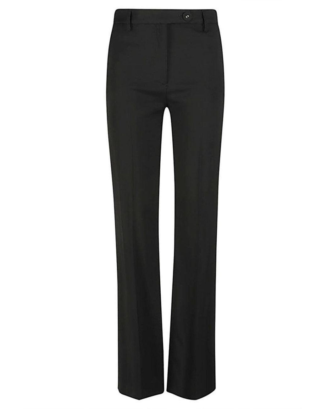 True Royal Black Cady Flared Trousers