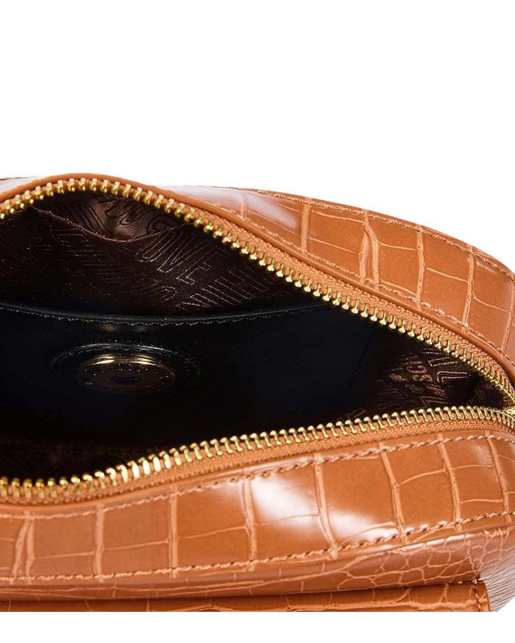 Love Moschino Brown Logo Small Crossbody Bag