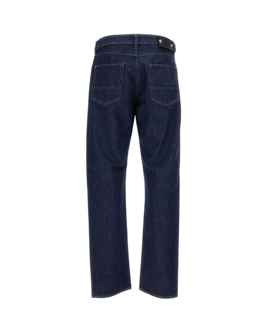 Stone Island Blue Straight Mid Rise Jeans for men