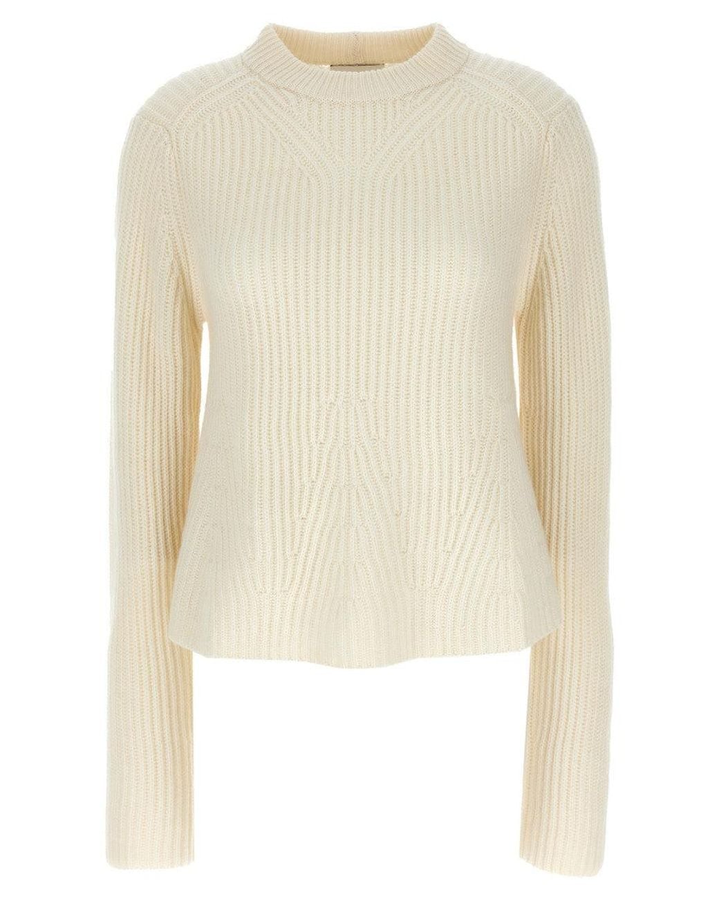 Loulou de Saison White Off- Crew Neck Sweater