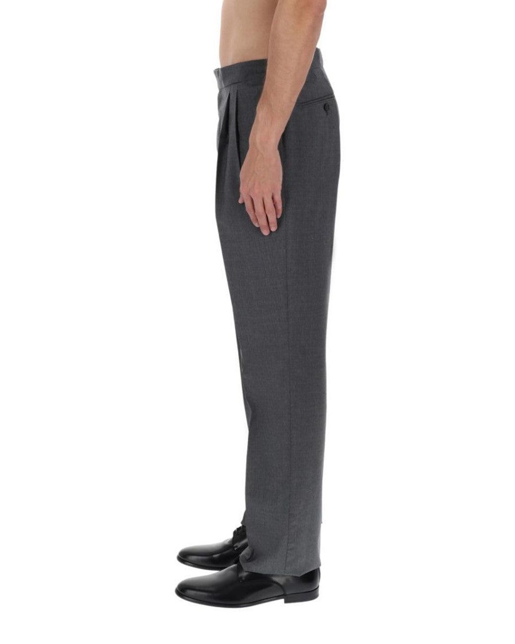 Dolce & Gabbana Gray Trousers Wool Canvas for men