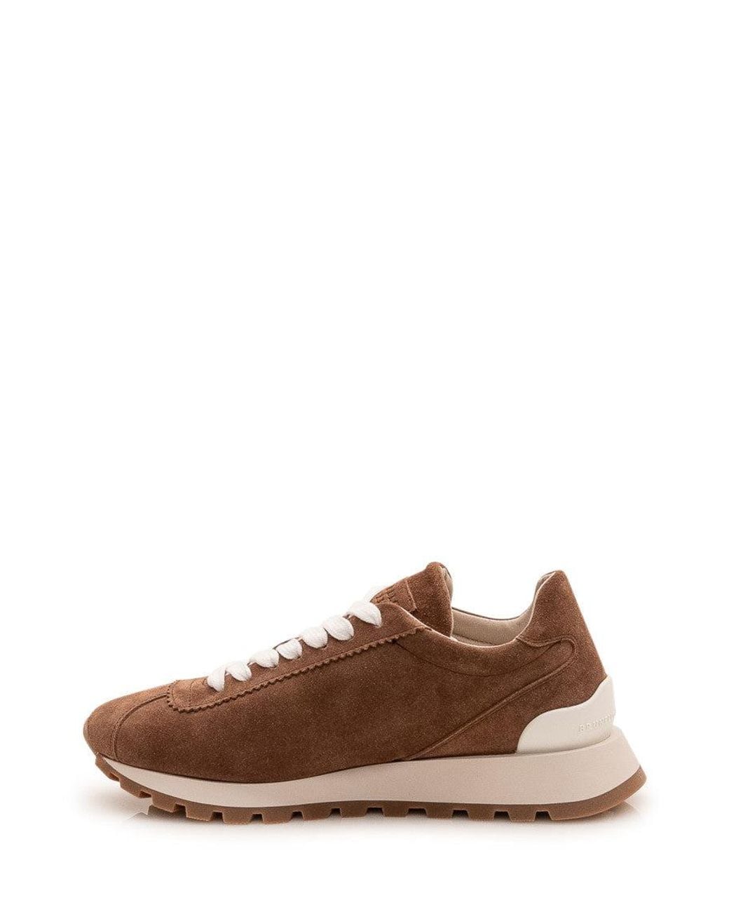 Brunello Cucinelli Brown Lace Up Sneakers