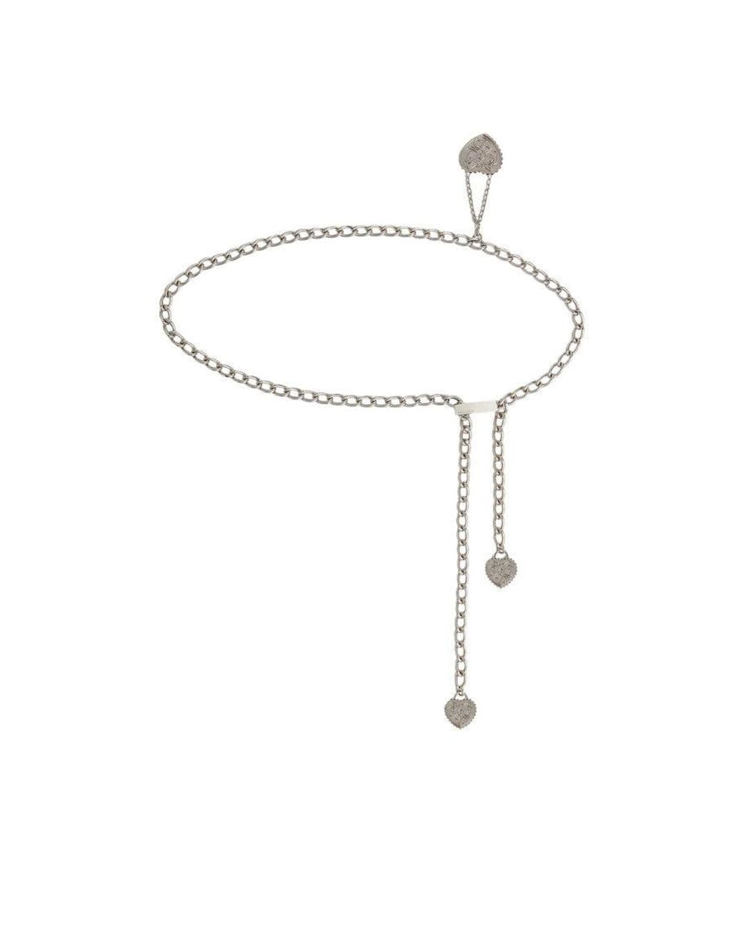 DSquared² White Heart Chain Belt