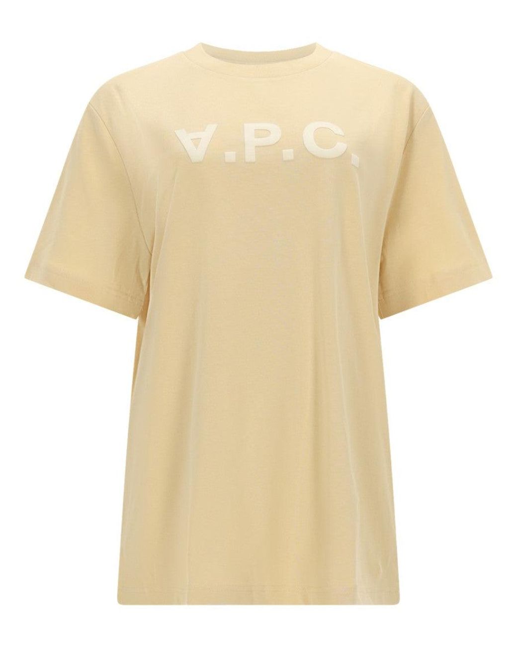 A.P.C. Natural Logo Crew Neck T-Shirt