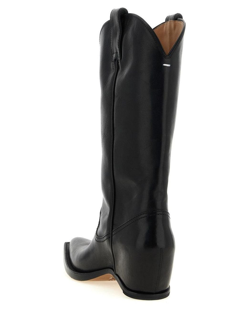 Maison Margiela Black Solid Heel-Less Boots
