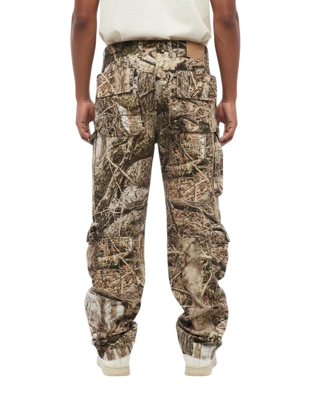 1989 STUDIO Natural Camo Print Trousers for men