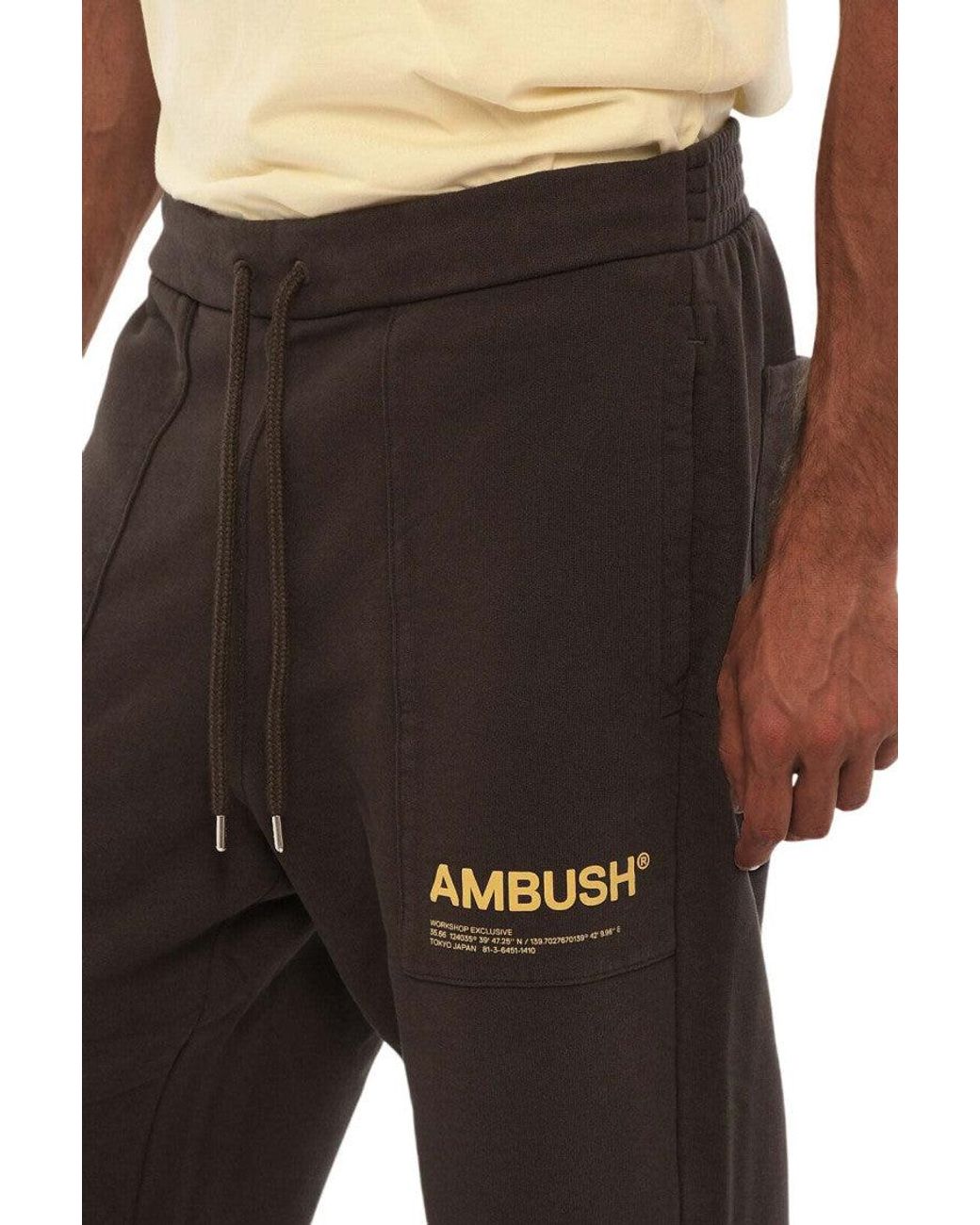 Ambush Black Logo Track Pants for men