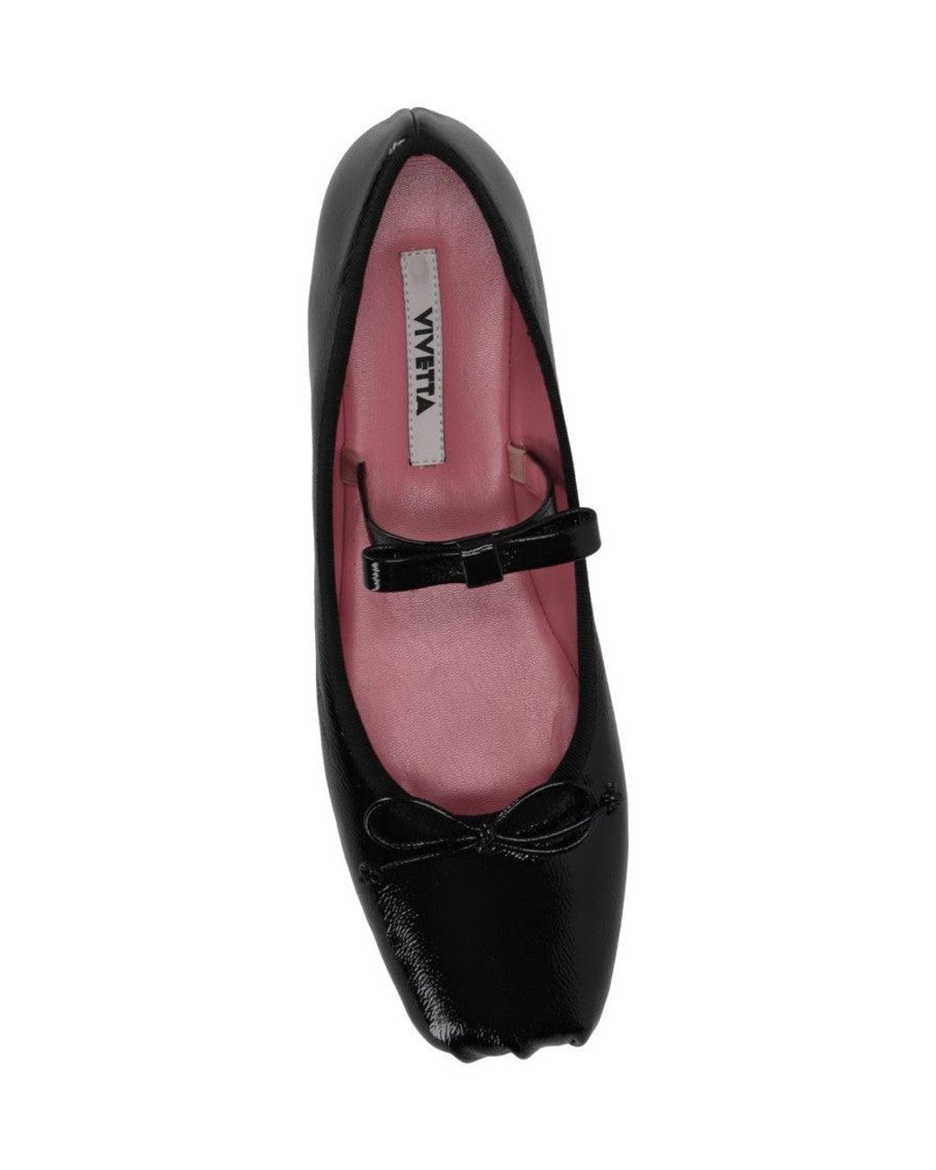 Vivetta Black Leather Ballet Flats