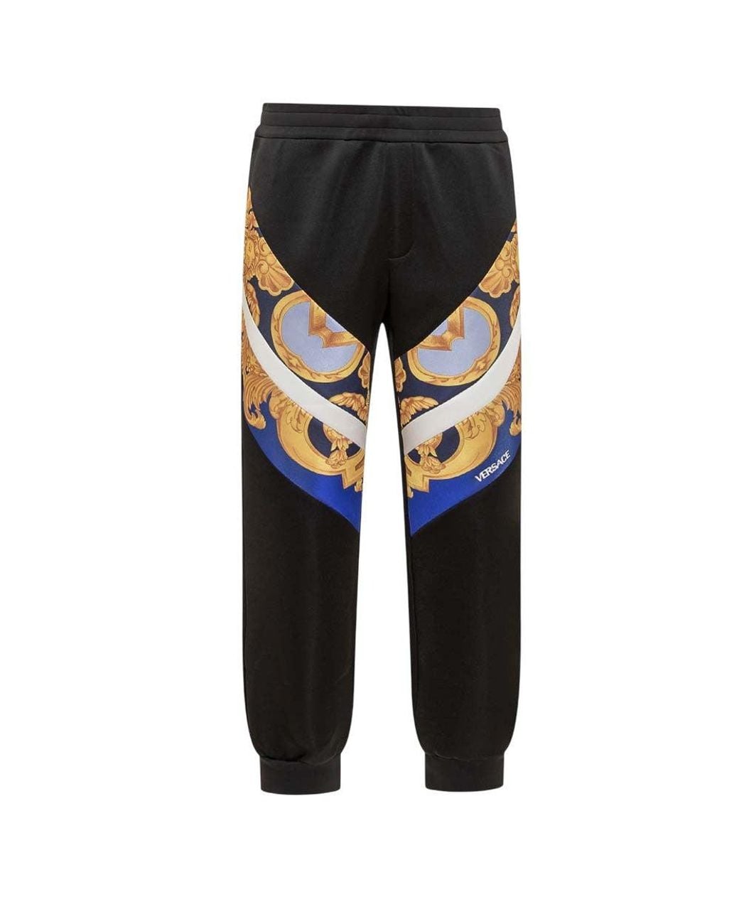 Versace Black Regular Track Pants for men