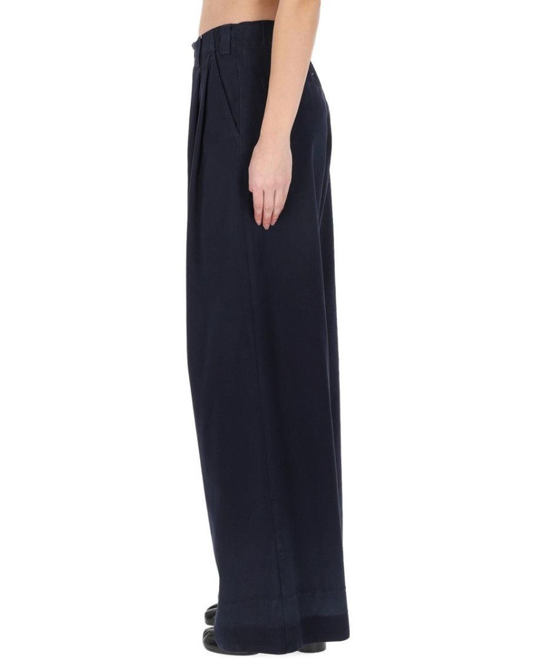 Maison Margiela Blue Flared High Rise Jeans