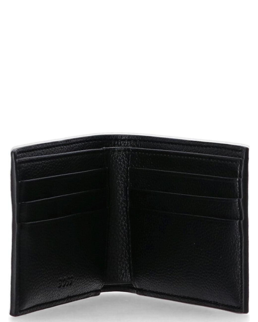 Boss Black Logo Textured Wallet for men