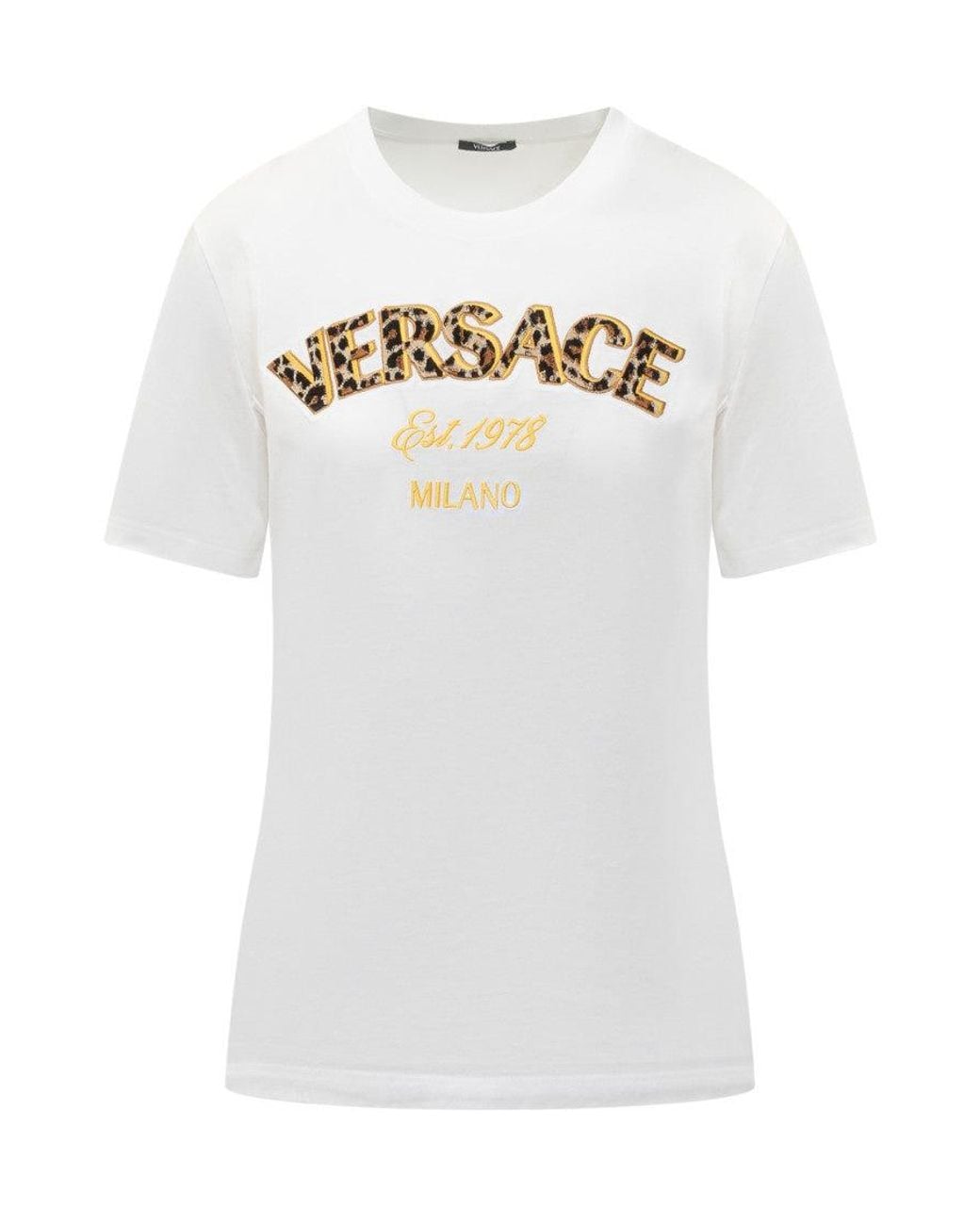 Versace White Trendy Graphic T-Shirt