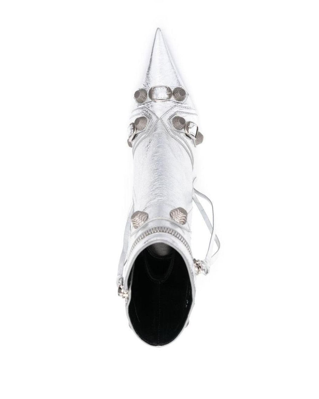 Balenciaga White Leather Boots
