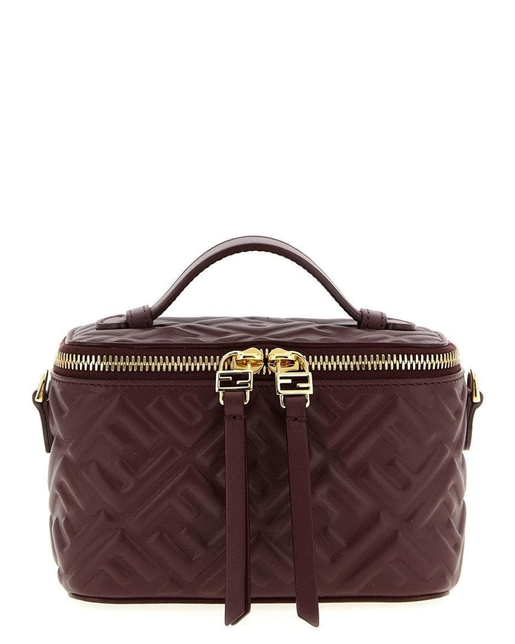 Fendi Purple Burgundy Ff Crossbody Bag