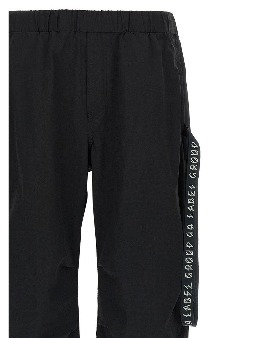 44 Label Group Black Elasticated Trousers for men