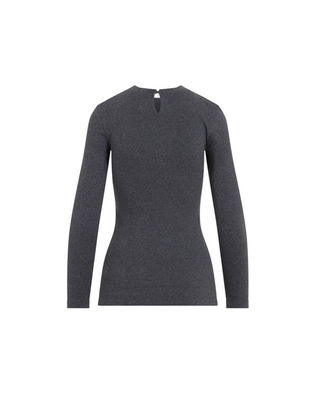 Brunello Cucinelli Black Piombo L/S Rib T-Shirt