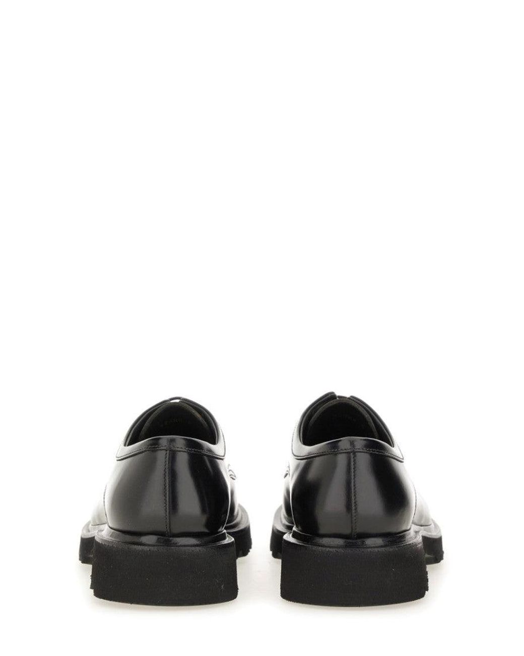 Premiata Gray Leather Dress Shoes for men