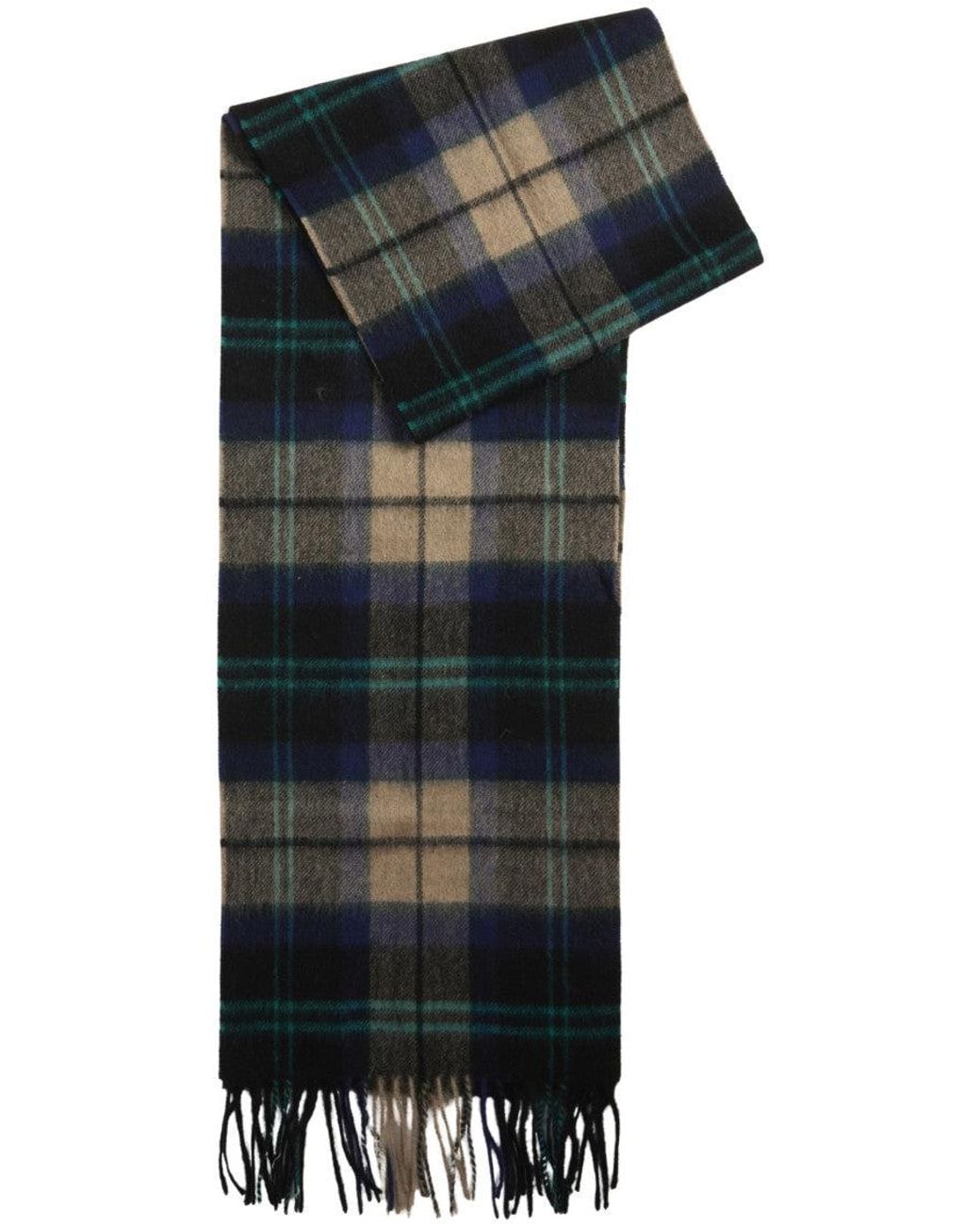 Barbour Black Multi Color Tartan Plaid Scarf for men