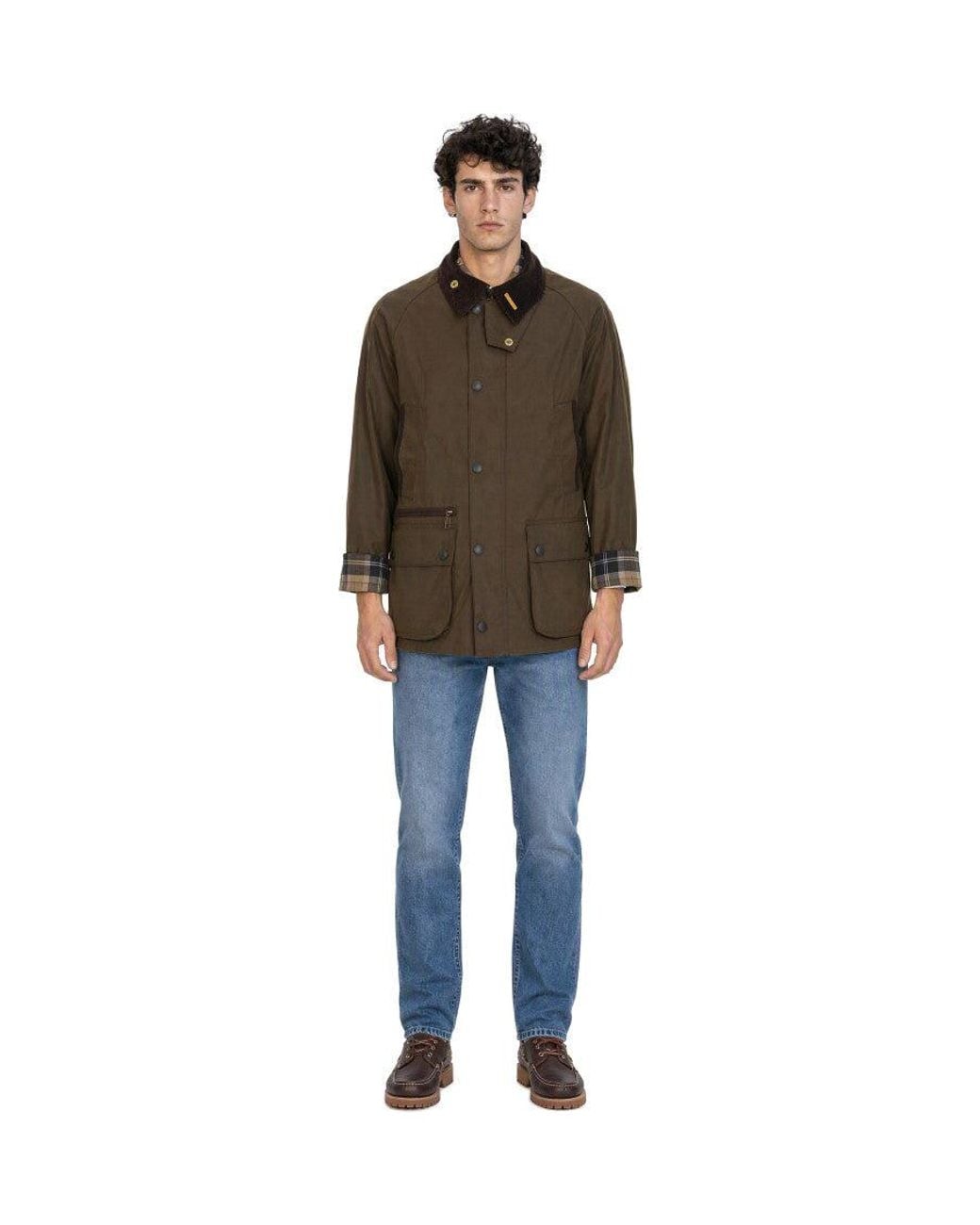 Barbour Brown Solid Shirt Collar Jacket for men